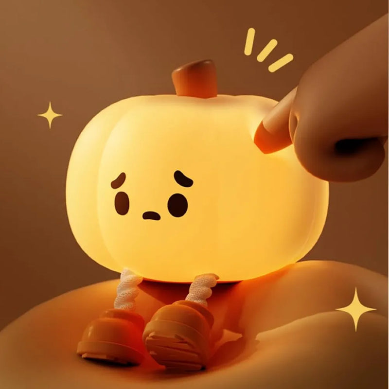 Cute Little Pumpkin Silicone Sleep Lamp Rechargeable