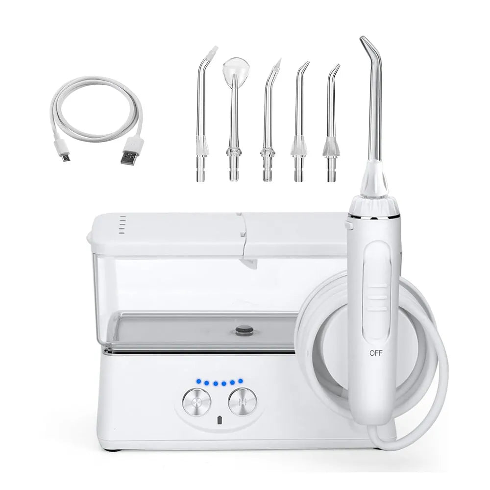 H2ofloss Cordless Oral Irrigator with 5 Jets 6 Modes for Teeth