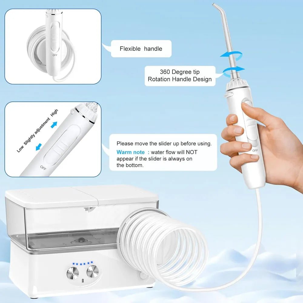 H2ofloss Cordless Oral Irrigator with 5 Jets 6 Modes for Teeth