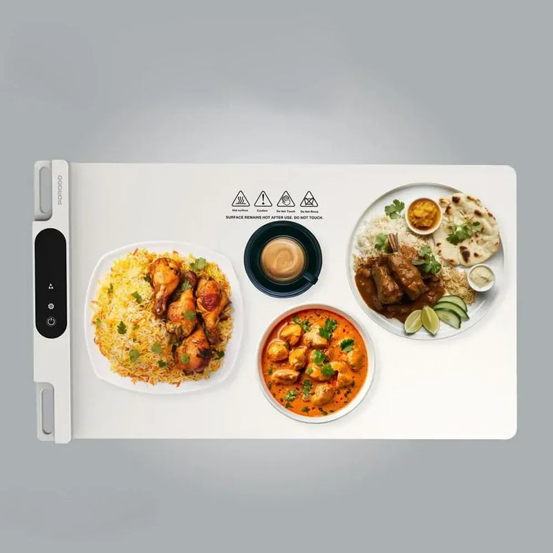 Porodo Warming Food Mat With Adjustable Temperature Settings - White-3