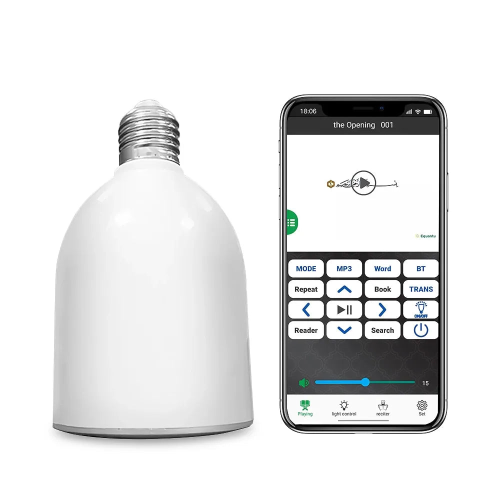 Equantu Bluetooth Quran Lamp Speaker With Remote Control