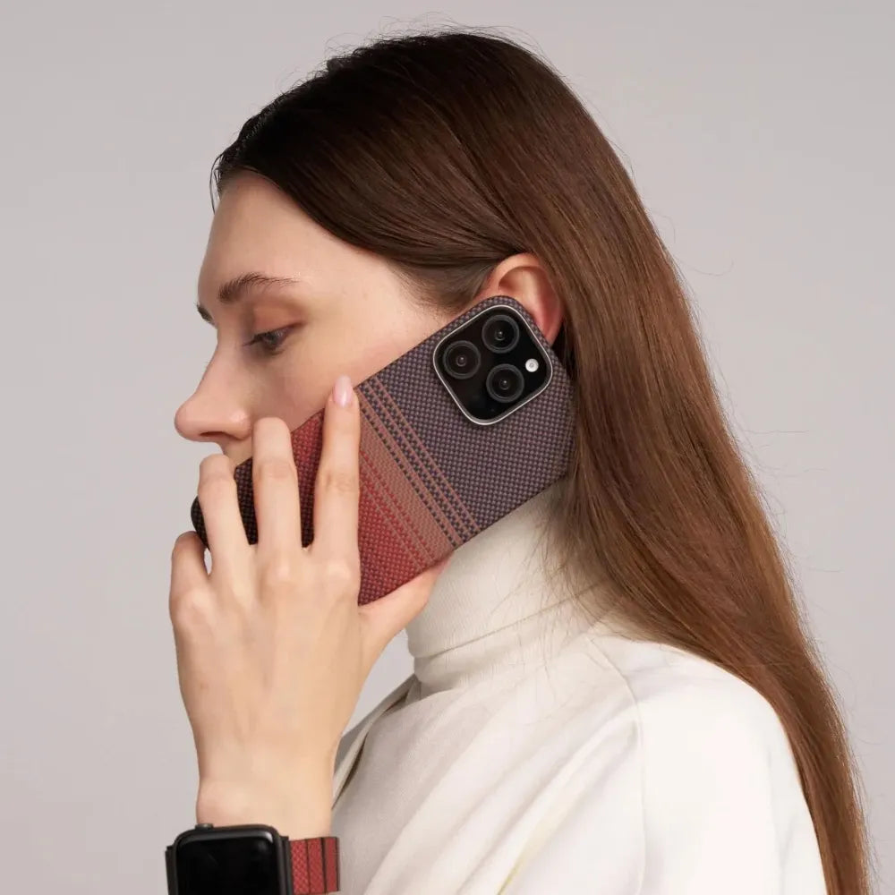 Pitaka Tactile Woven Case for iPhone 16 Pro Max-Sunset