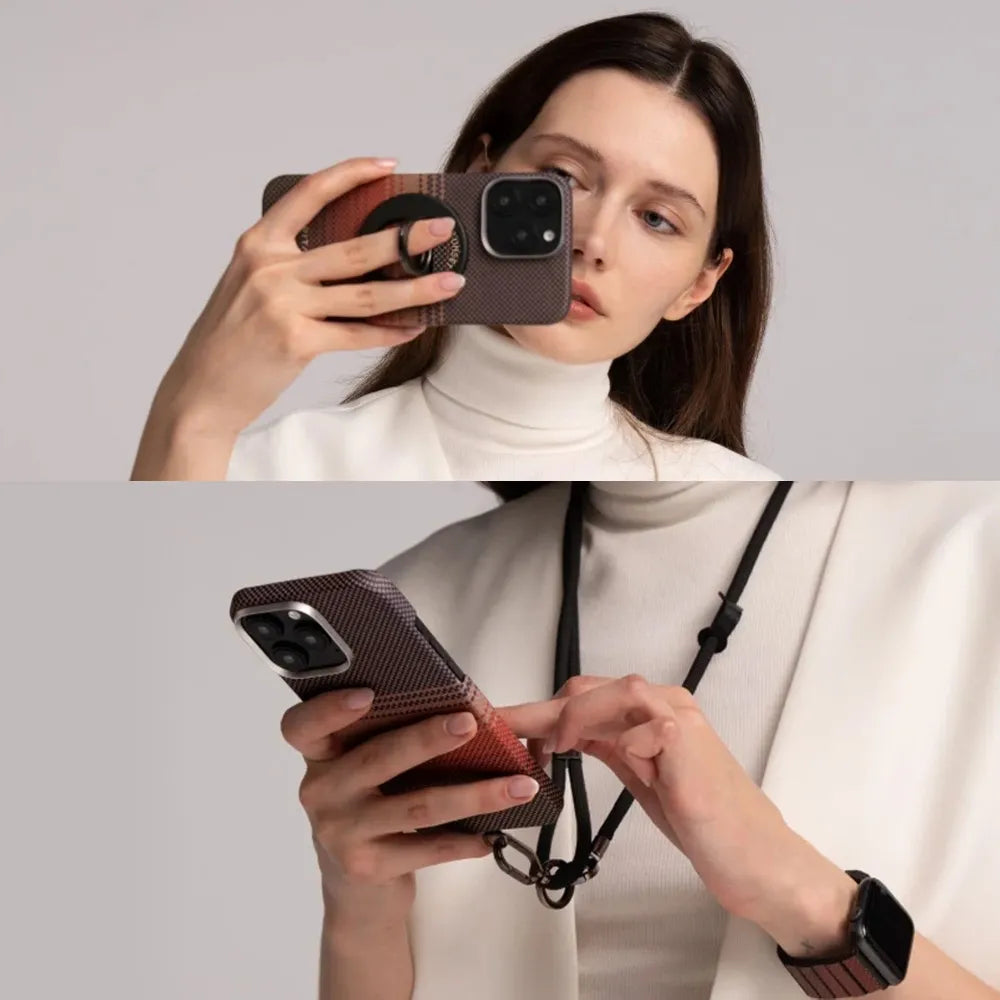 Pitaka Tactile Woven Case for iPhone 16 Pro Max-Sunset