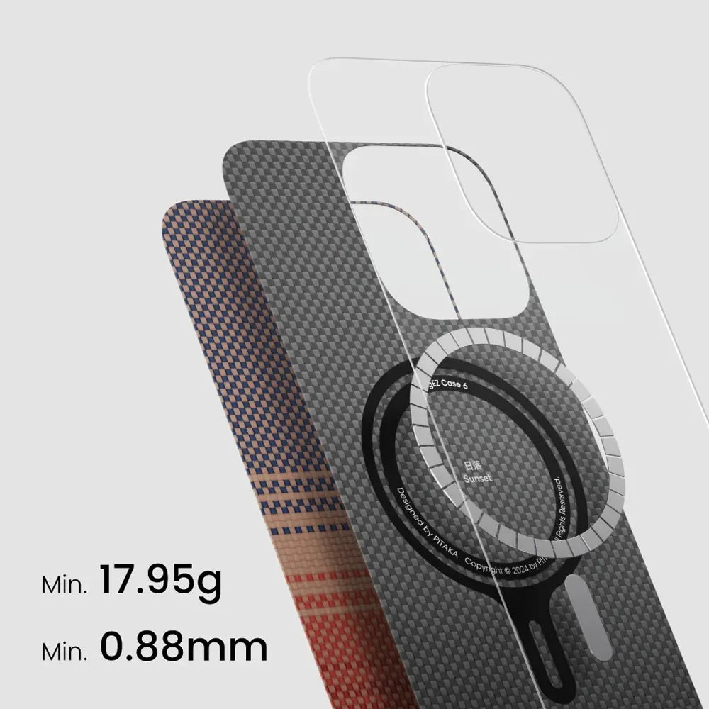 Pitaka Tactile Woven Case for iPhone 16 Pro Max-Sunset