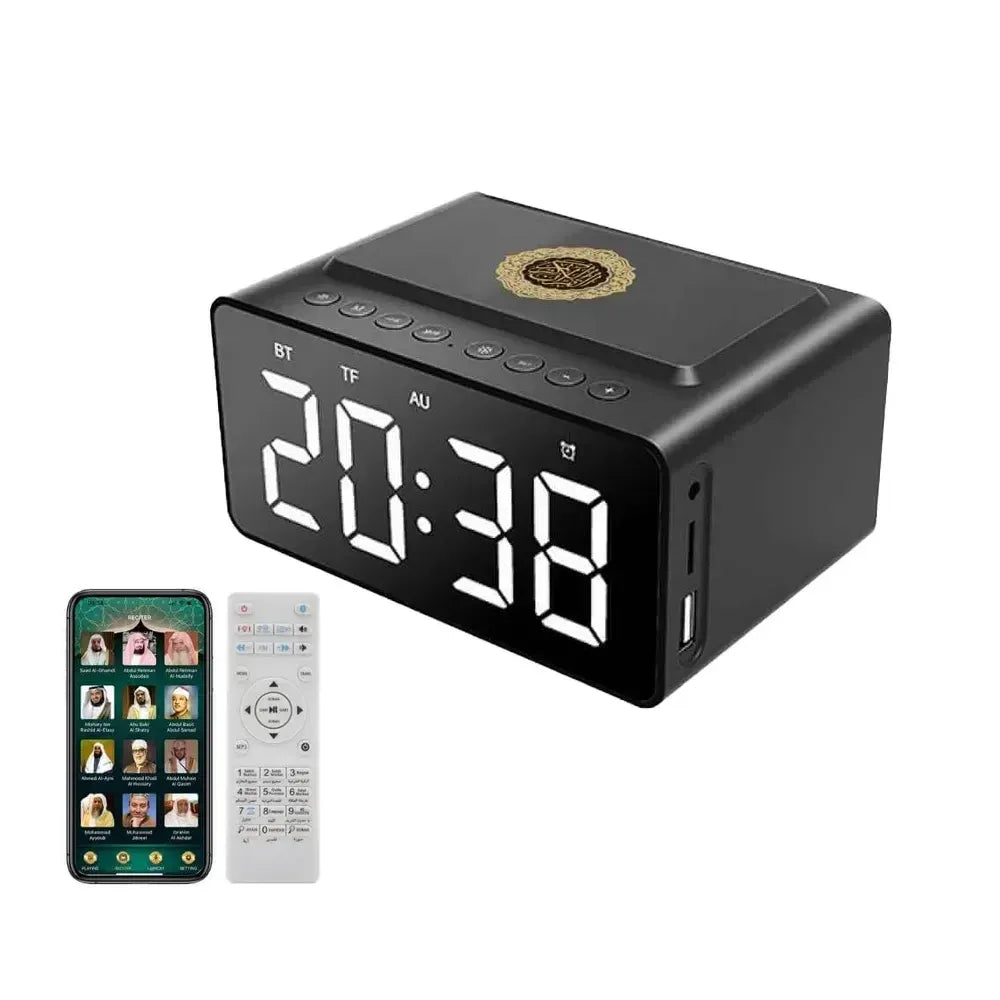 Telawah Quran Speaker with Digital Azan Clock 8GB Storage Capacity