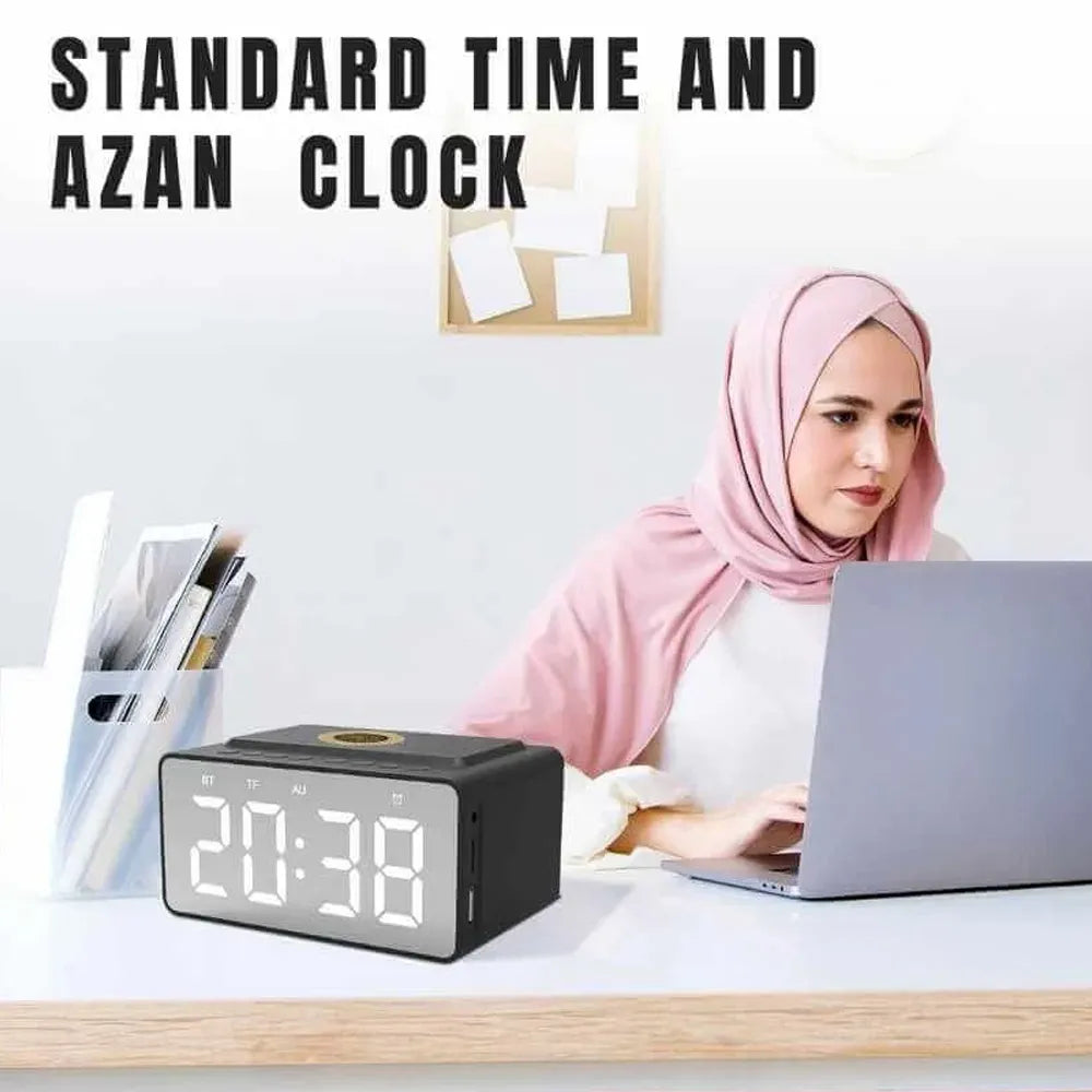 Telawah Quran Speaker with Digital Azan Clock 8GB Storage Capacity