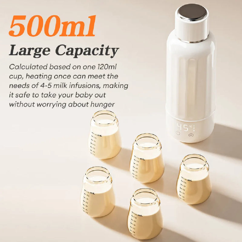 Modong Portable Electric Cup With Stainless Steel Heating Element Intelligent Temperature Control 500ml Capacity 300W Power