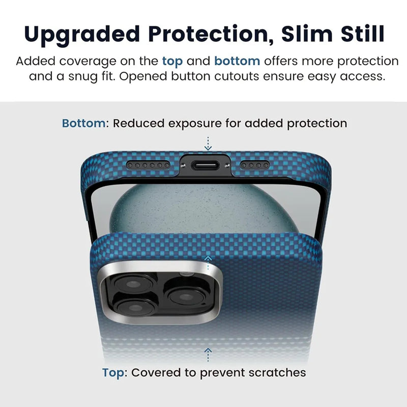 Pitaka Tactile Woven Case & Grip for iPhone 16 Pro Max-Moonrise