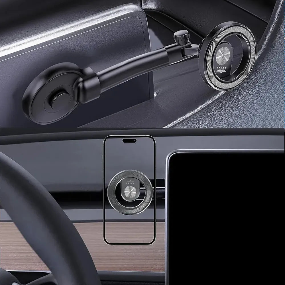 Brave BHL-51 N52H Foldable MagSafe Car Phone Mount 360° Adjustable and Foldable – Black