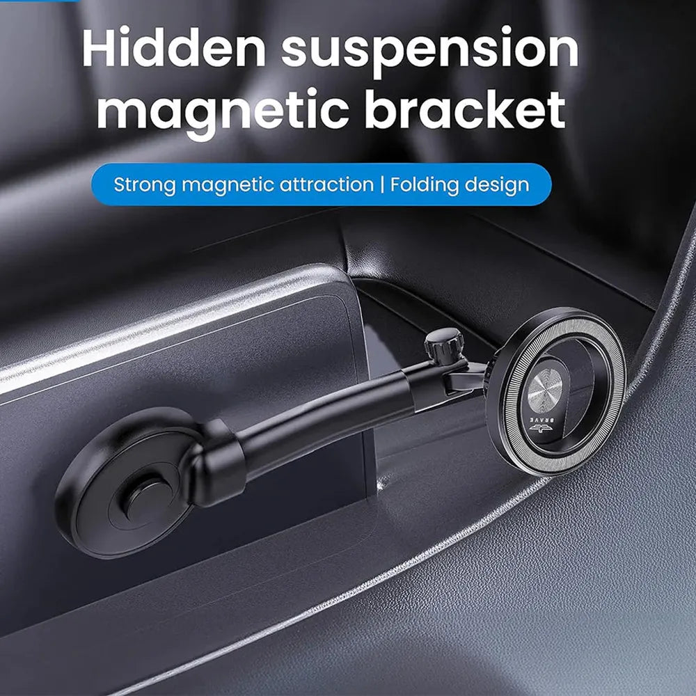 Brave BHL-51 N52H Foldable MagSafe Car Phone Mount 360° Adjustable and Foldable – Black