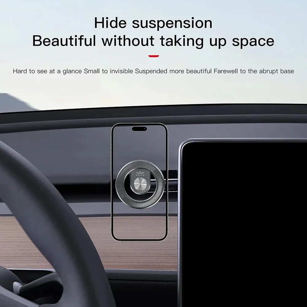 Brave BHL-51 N52H Foldable MagSafe Car Phone Mount 360° Adjustable and Foldable – Black