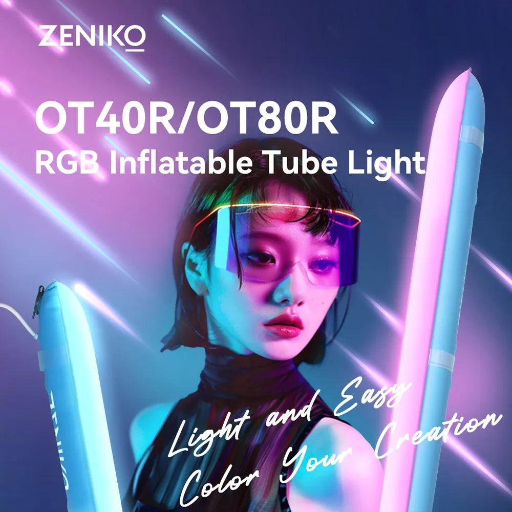 Zeniko OT80R RGB Inflatable Tube Light With 6 Lightning Effects 80CM