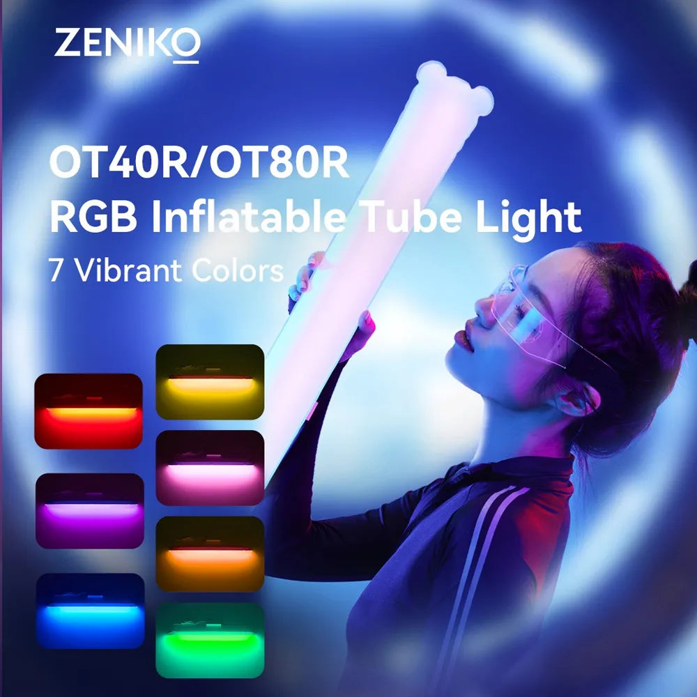 Zeniko OT80R RGB Inflatable Tube Light With 6 Lightning Effects 80CM