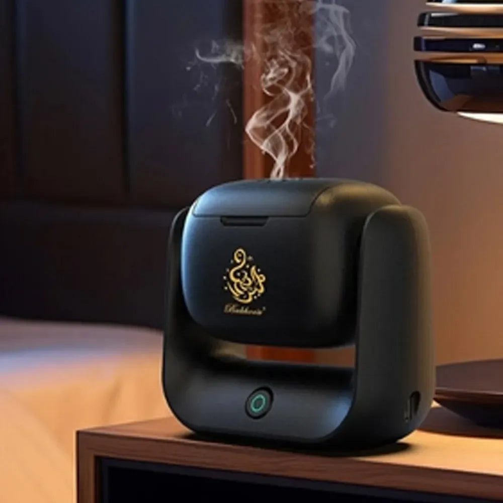 Bukhoor Rotational Incense Burner with LED Indicator 1500mAh Type-C Rechargeable