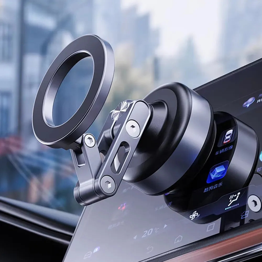 Vacuum Magnetic Suction Phone Mount 360° Rotatable Compatible with iPhone 16/15/14/13/12 Series