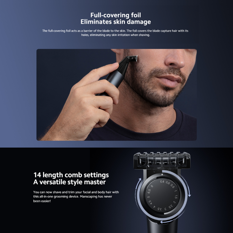 Xiaomi UniBlade Trimmer with 6H Battery Life, Wireless Charging Three-Way Blade