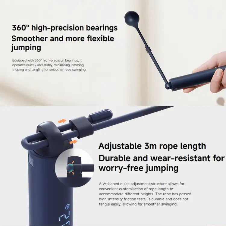 Xiaomi Smart Jump Rope Digital Counter Type-C Rechargeable 120-Day Battery