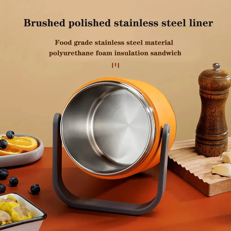 Constant Temperature Insulation Lunch Box 1.2L 304 Stainless Steel Electric Heating 30W - Orange