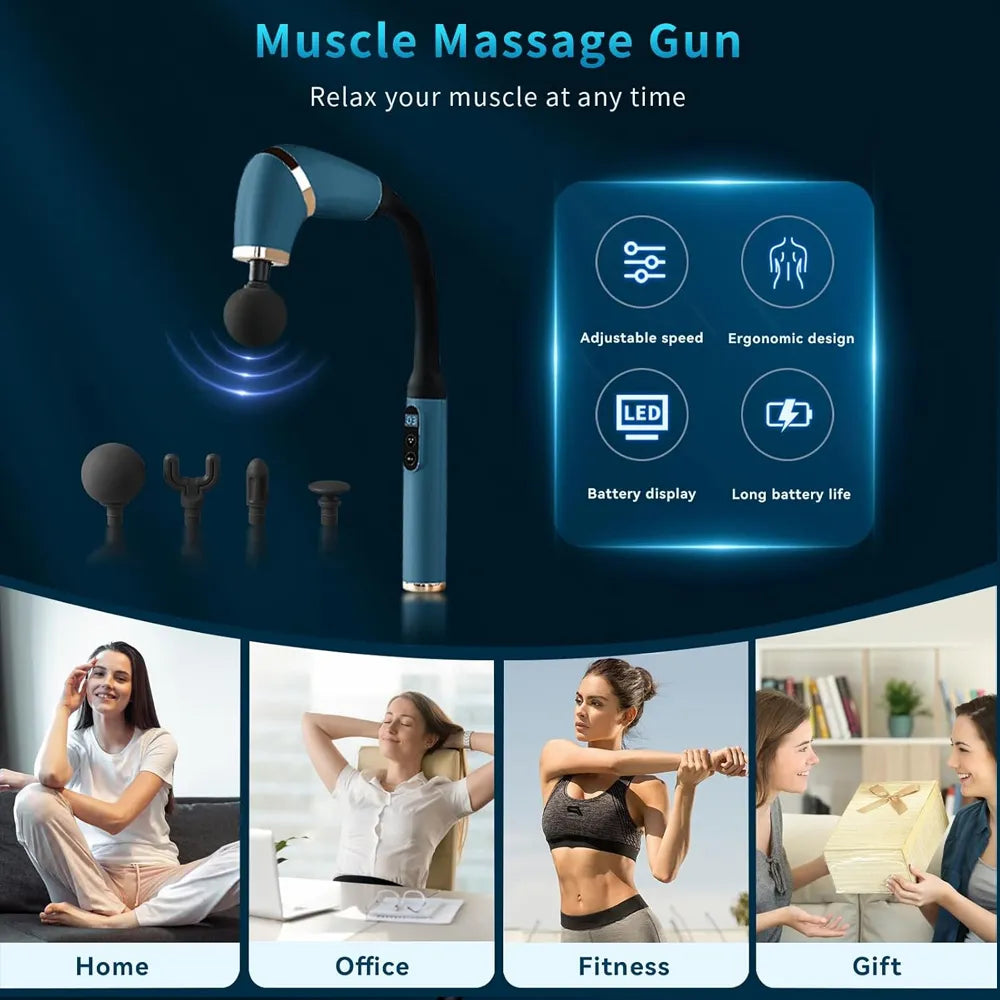 Multifunctional Massage Gun Deep Tissue-Navy Blue