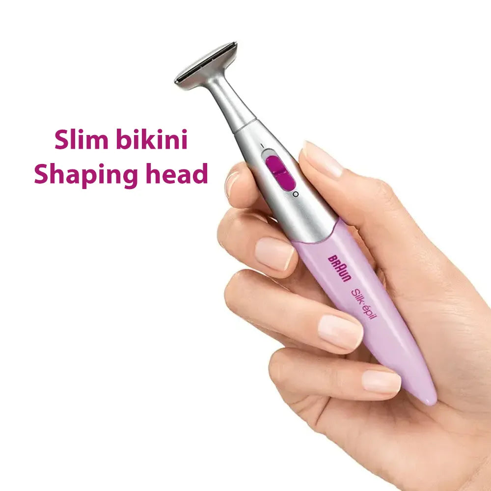 Braun Silk Epil 3 in 1 Trimmer Hair Removal for Women AAA Batteries 120 Min Battery Life - Pink