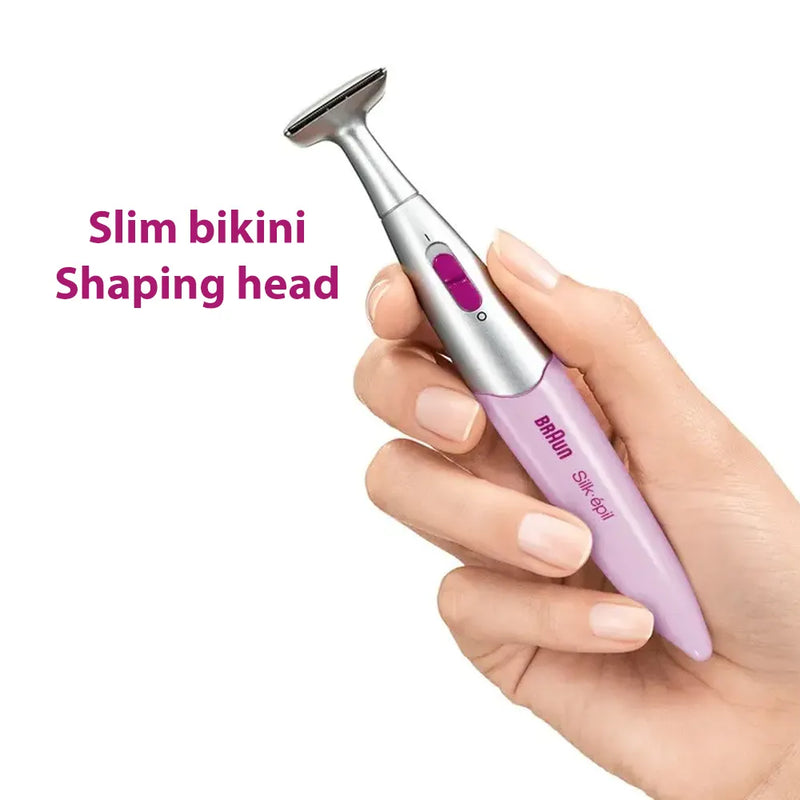 Braun Silk Epil 3 in 1 Trimmer Hair Removal for Women AAA Batteries 120 Min Battery Life - Pink