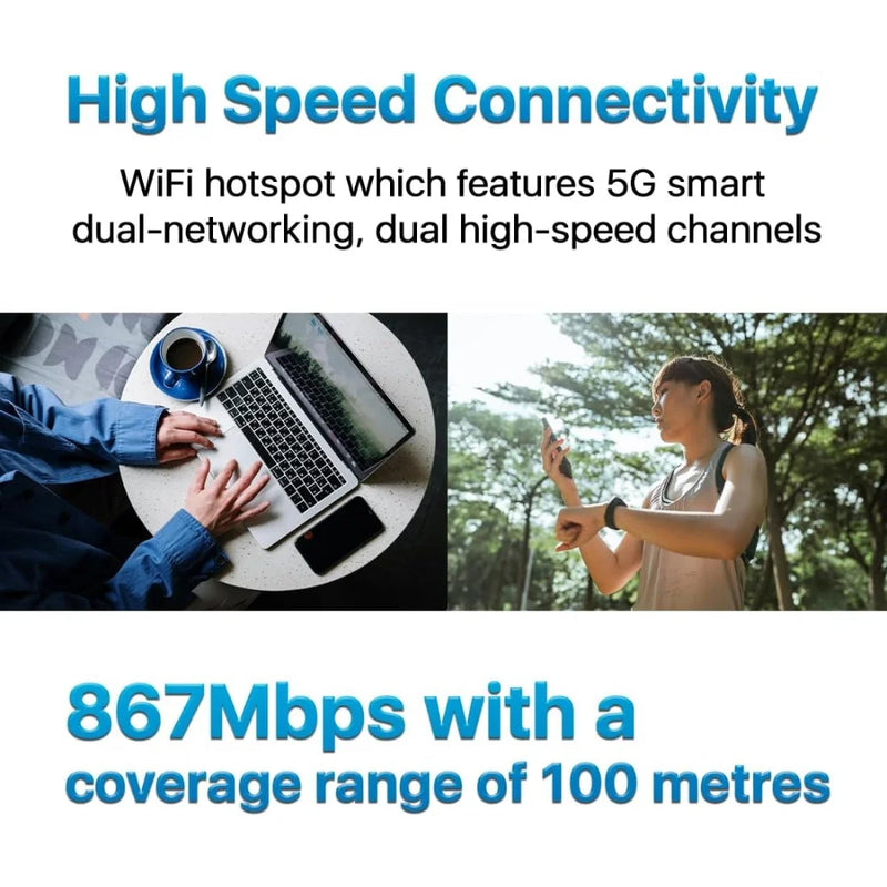 ZTE U30 Air 5G Pocket WiFi Router – High-Speed, Dual-Band Connectivity with 10-Hour Battery Life