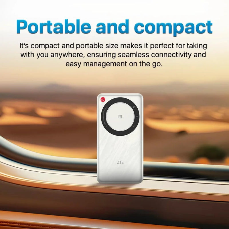 ZTE U30 Air 5G Pocket WiFi Router – High-Speed, Dual-Band Connectivity with 10-Hour Battery Life