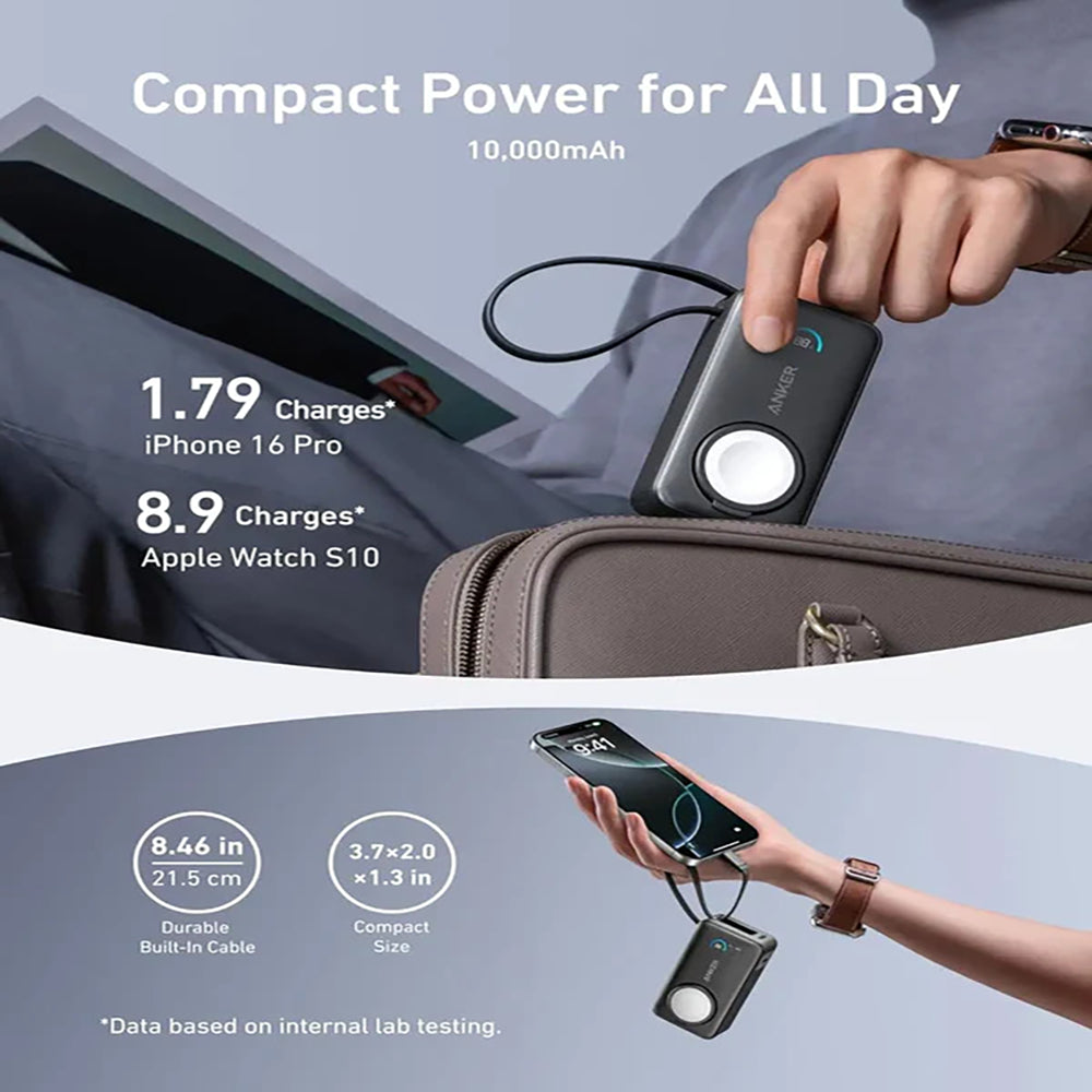 Anker MagGo Power Bank 10K 35W – Wireless Charging for Apple Watch & iPhone