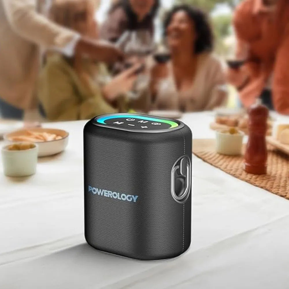 Powerology Portable Loud Speaker 25W 4000mAh Battery 8H Playtime – Black