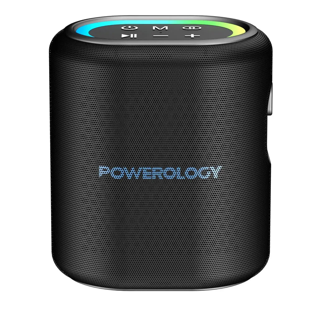 Powerology Portable Loud Speaker 25W 4000mAh Battery 8H Playtime – Black