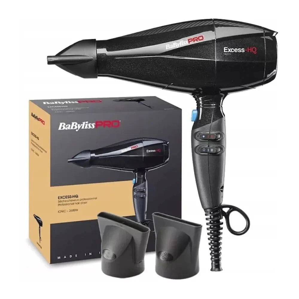 BaByliss PRO Excess HQ 2600W Ionic Hair Dryer – Powerful Fast Drying with Ionic Technology, 2600W