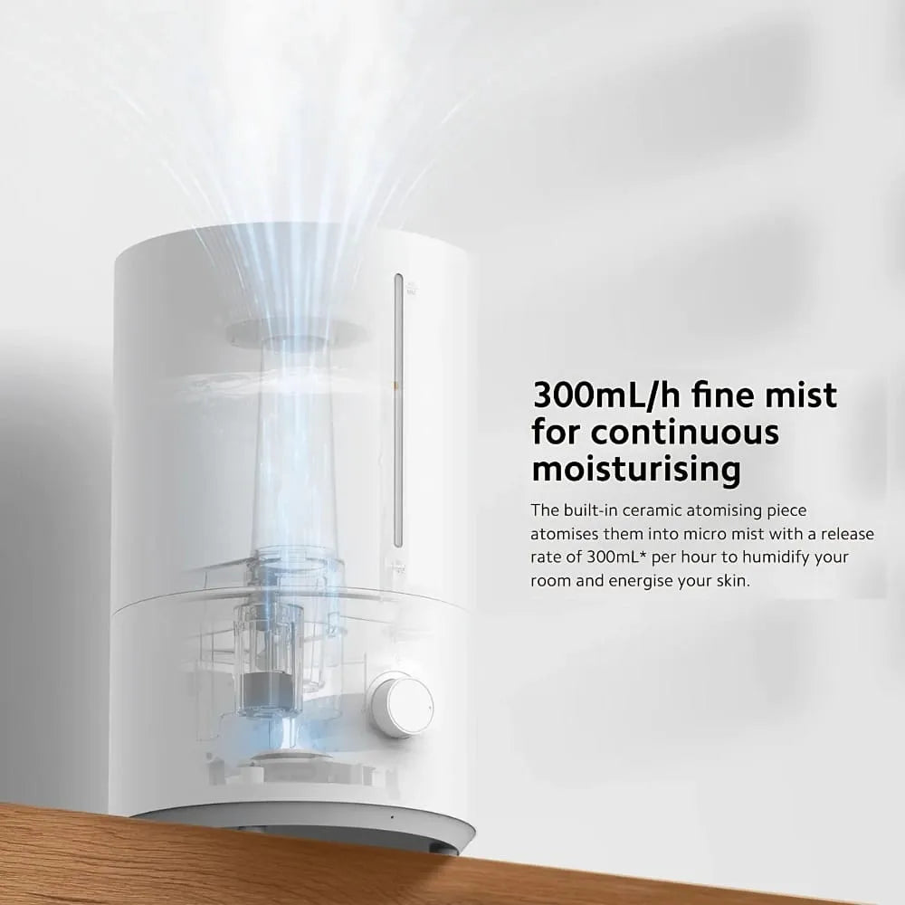 Xiaomi Ultrasonic Humidifier Lite 2, 4L Capacity, 300mL/h Humidification Rate, 23W Power