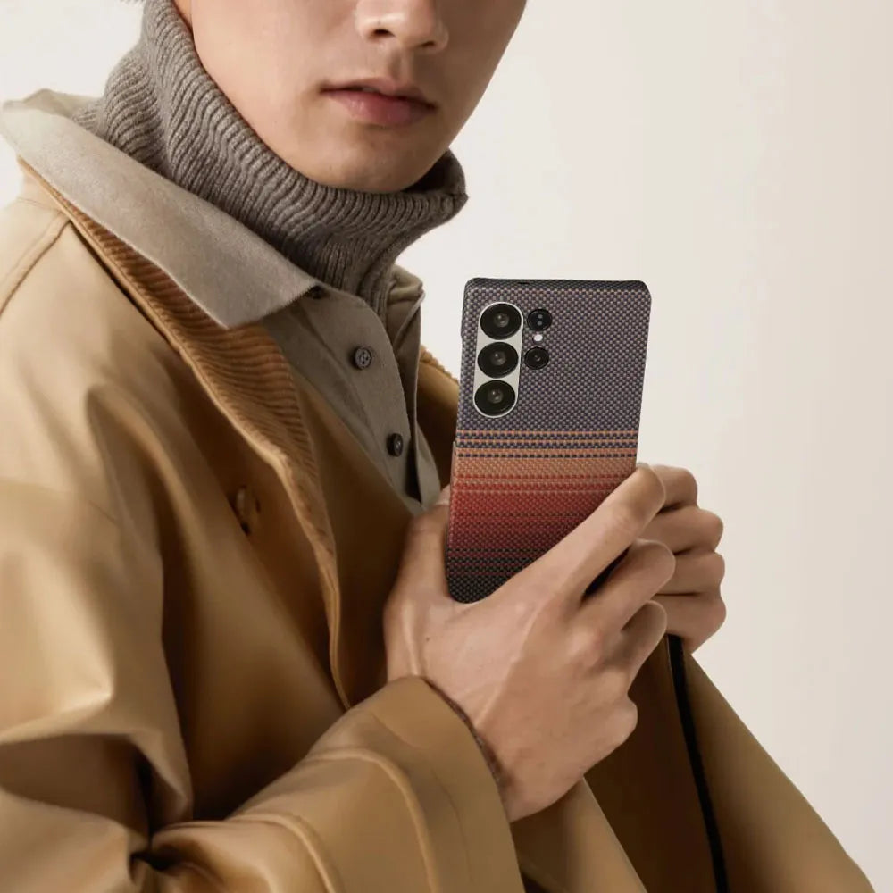 Pitaka Tactile Woven Case for Samsung Galaxy S25 Ultra-Sunset