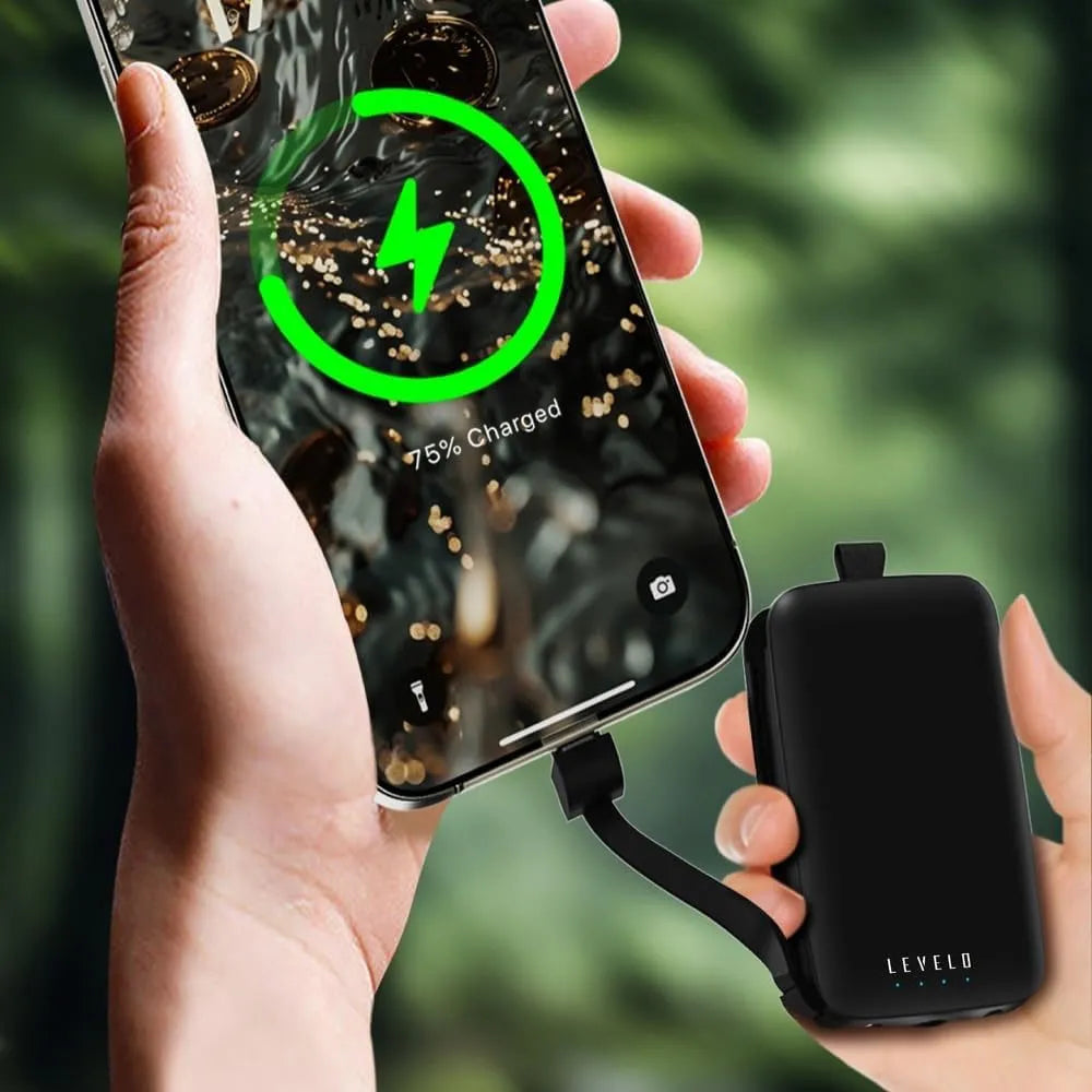 Levelo Nano Mini Portable KeyChain Power Bank with Type-C & Lightning Heads