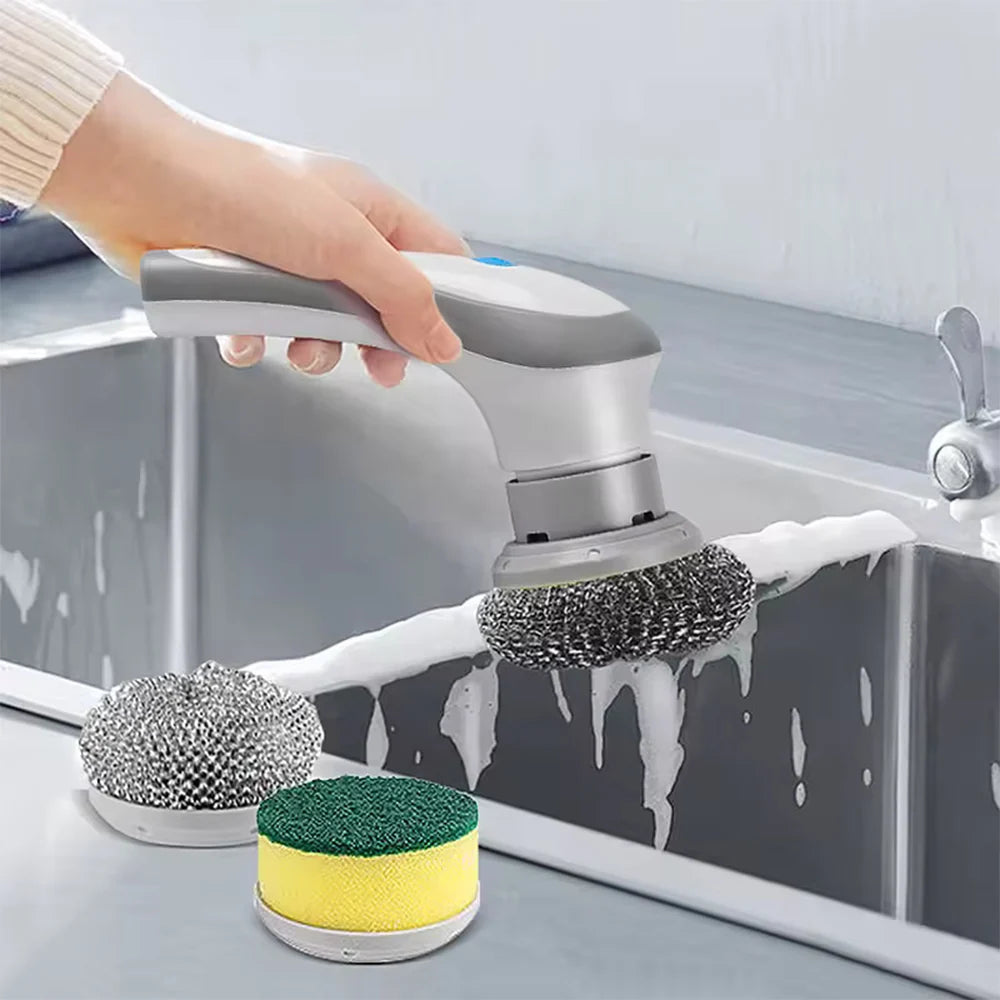 Electric Cleaning Brush – USB Rechargeable Handheld Scrubber for Kitchen & Bathroom