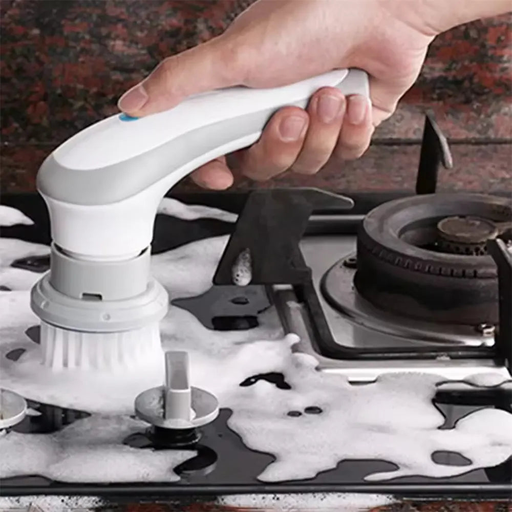 Electric Cleaning Brush – USB Rechargeable Handheld Scrubber for Kitchen & Bathroom