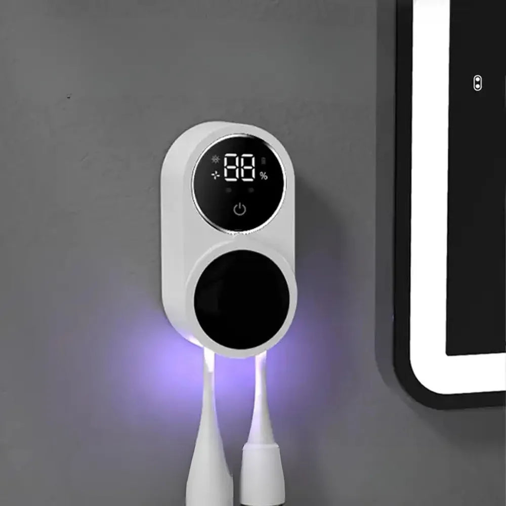 Wall-Mounted Smart UV Toothbrush Sanitizer – Built-in UV Purification & Intelligent Sensor