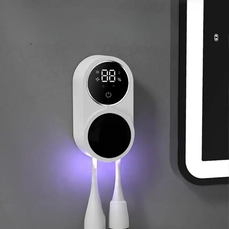 Wall-Mounted Smart UV Toothbrush Sanitizer – Built-in UV Purification & Intelligent Sensor