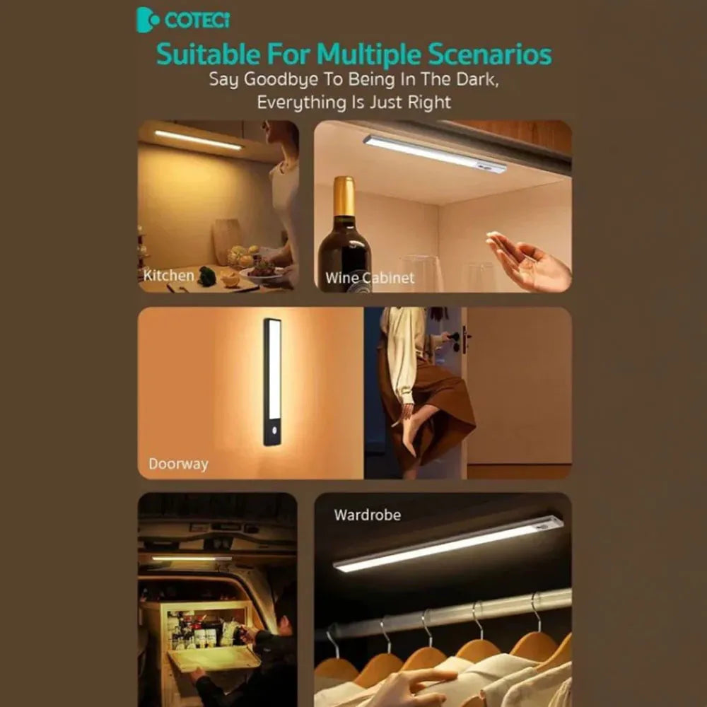 Coteci Motion Sensor LED Strip Light-30cm-1.5w –Silver Color