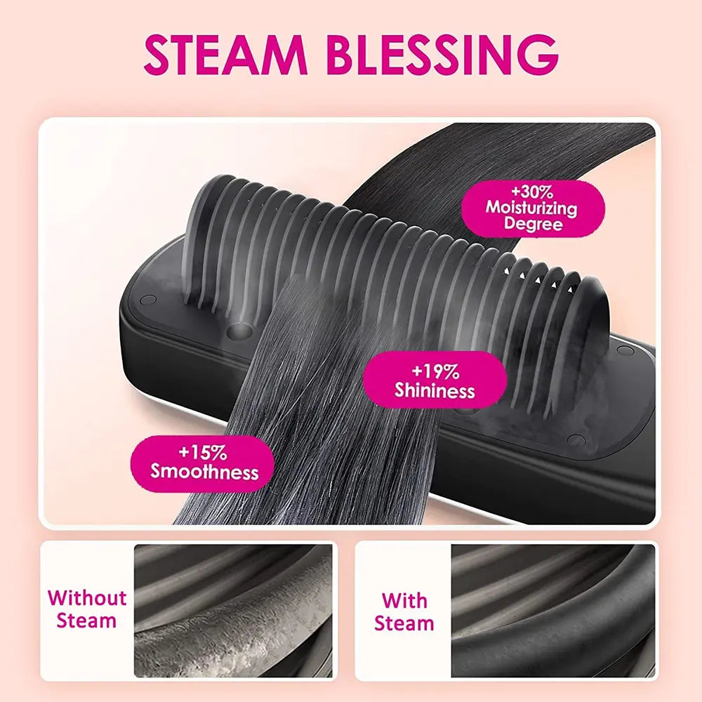 K.SKIN Hair Steam Straightener – Smooth, Frizz-Free Styling with Hydrating Steam