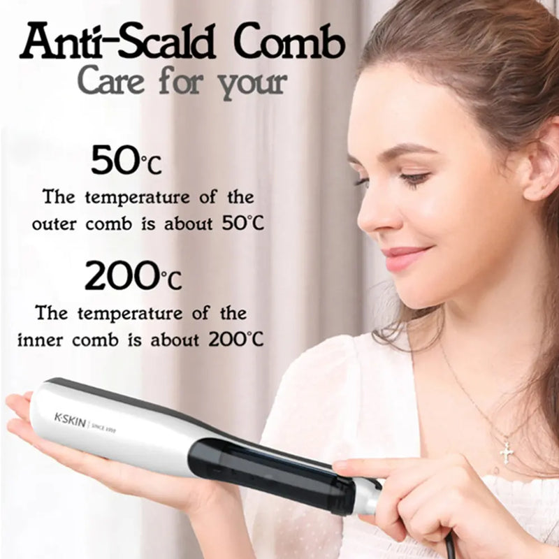 K.SKIN Hair Steam Straightener – Smooth, Frizz-Free Styling with Hydrating Steam