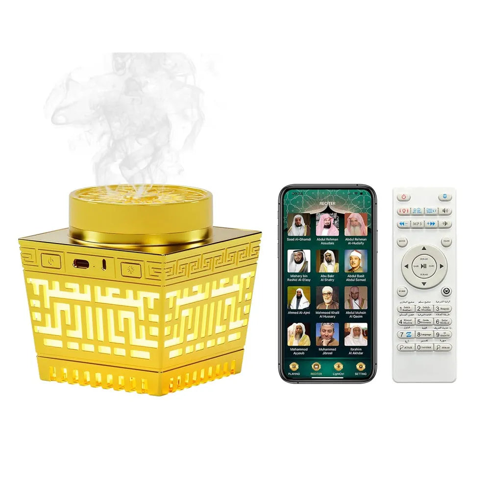 Telawah Bakhoor Incense Burner with Quran Speaker With Led Night Light 10-Hour Battery Life