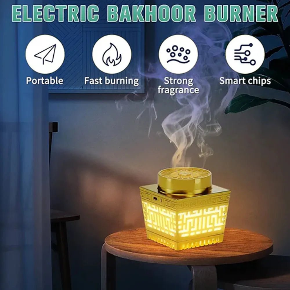 Telawah Bakhoor Incense Burner with Quran Speaker With Led Night Light 10-Hour Battery Life
