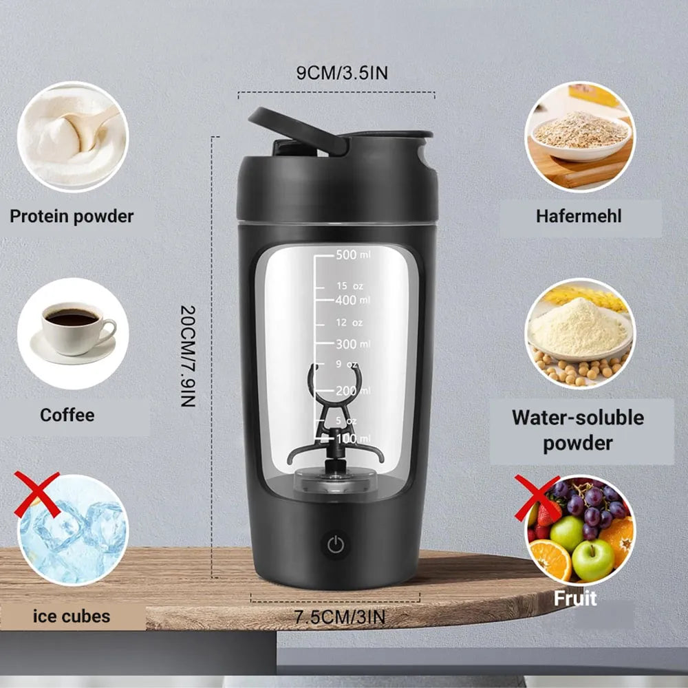 Green Lion Electric Protein Mixing Cup-500ml -Black
