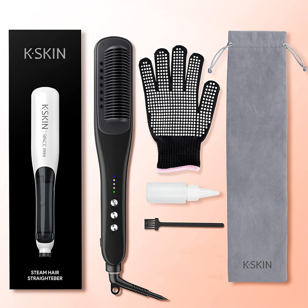 K.SKIN Hair Steam Straightener – Smooth, Frizz-Free Styling with Hydrating Steam