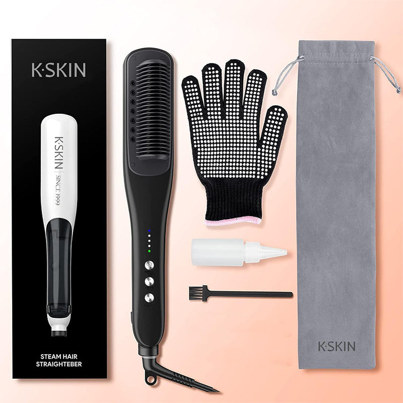 K.SKIN Hair Steam Straightener – Smooth, Frizz-Free Styling with Hydrating Steam