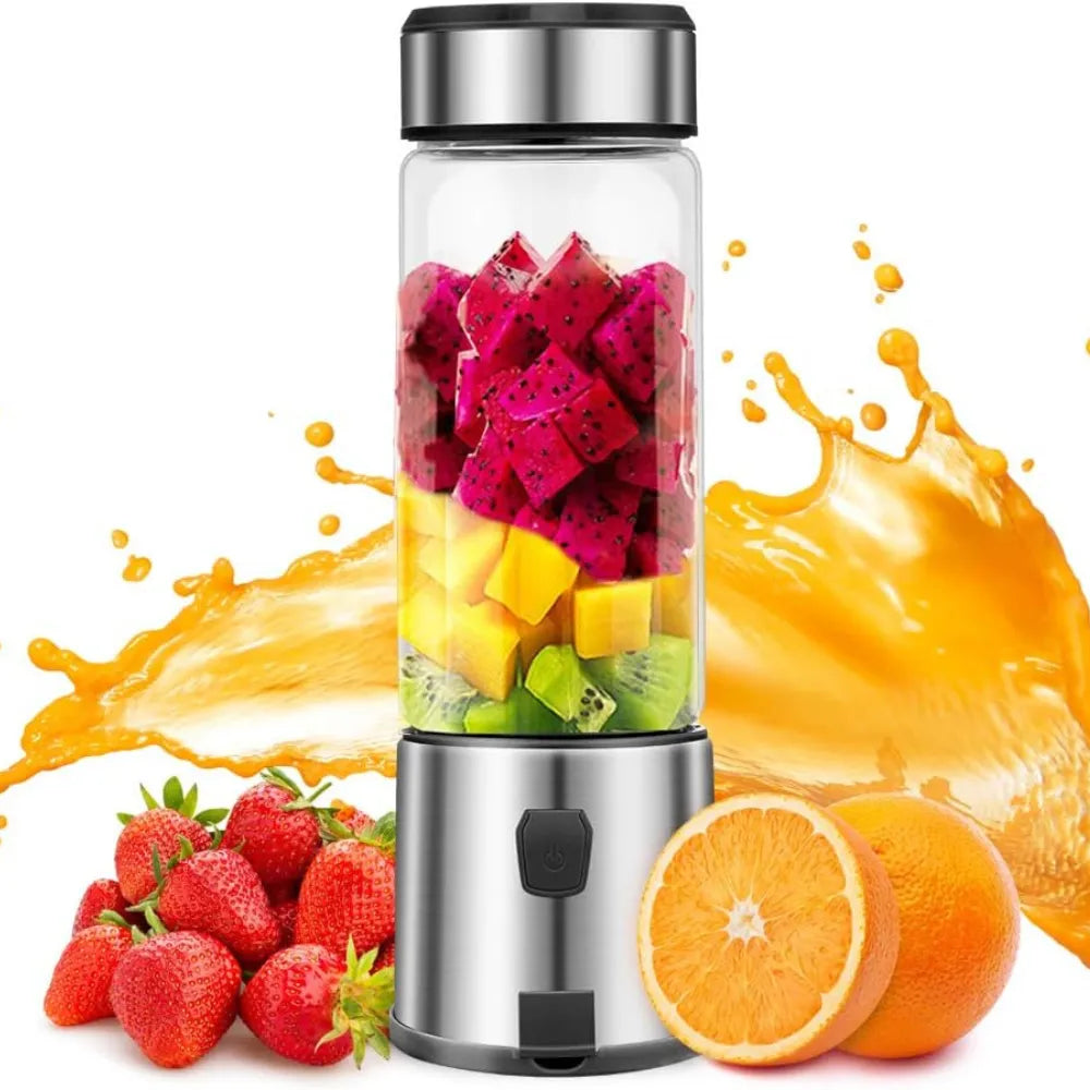 Portable USB Rechargeable Blender – 450ML Capacity for Smoothies & Shakes