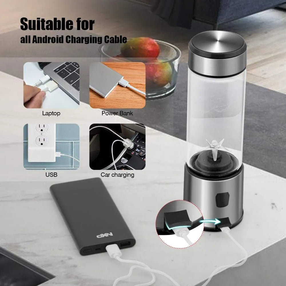 Portable USB Rechargeable Blender – 450ML Capacity for Smoothies & Shakes