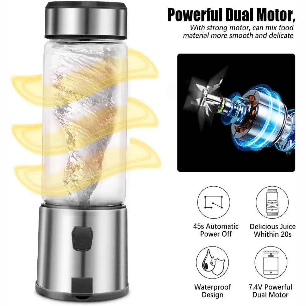 Portable USB Rechargeable Blender – 450ML Capacity for Smoothies & Shakes