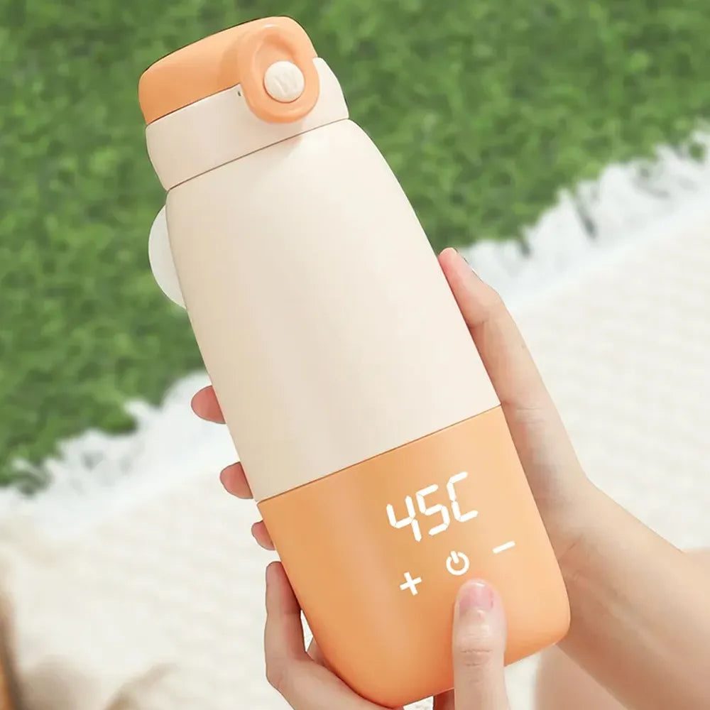 Electric Portable Thermostatic Water Boiling Cup 300ML-Autumn Orange